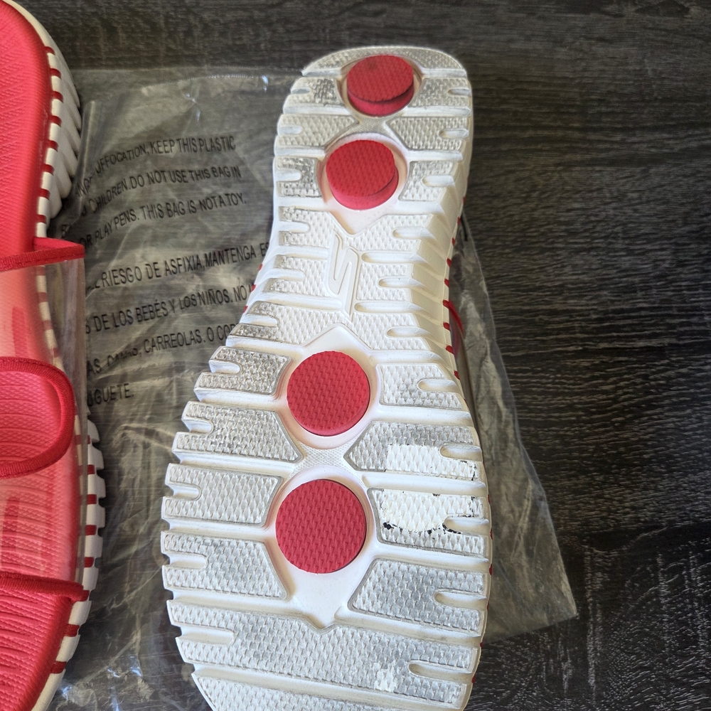 Skechers Vibrant Red Slide Sandals - Picture 6 of 7